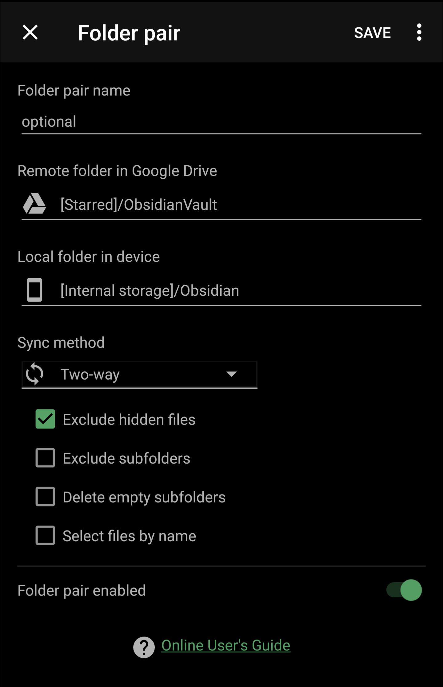 Folder pair