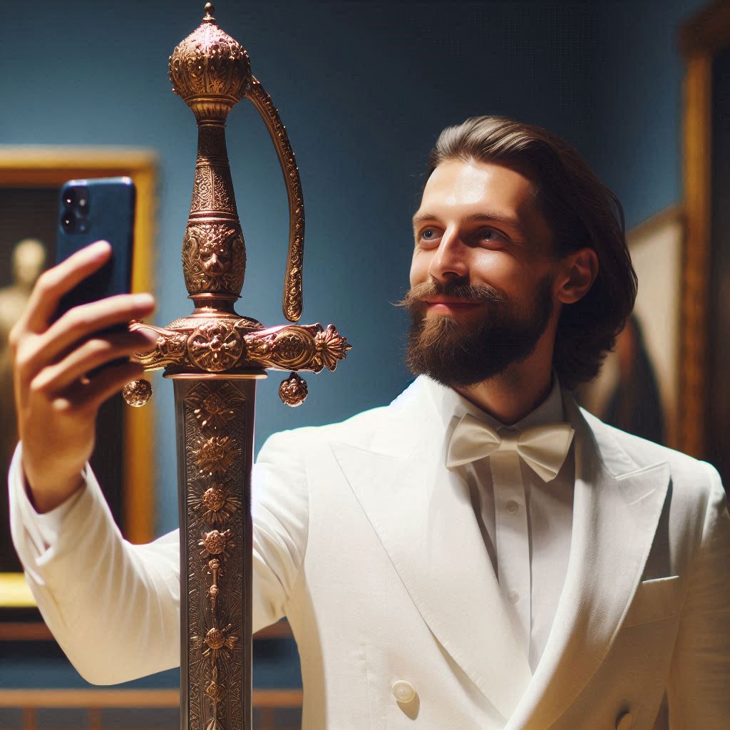 sword selfie